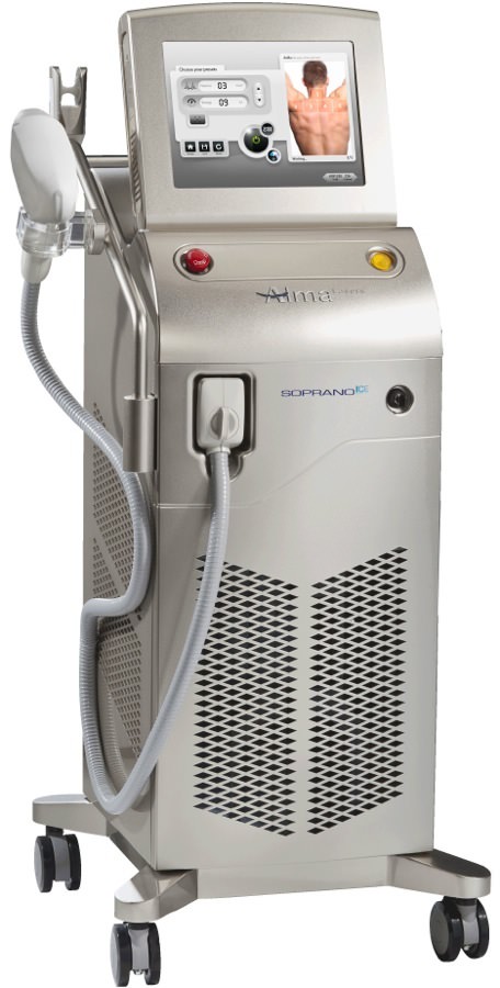The Soprano Ice is the most advanced machine for laser hair removal now used in our Manchester clinic.